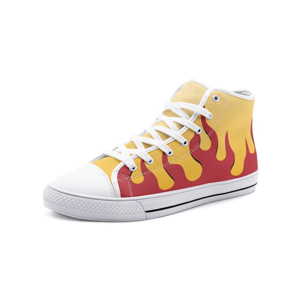 kyojuro demon slayer classic high top canvas shoes - Demon Slayer Shoes