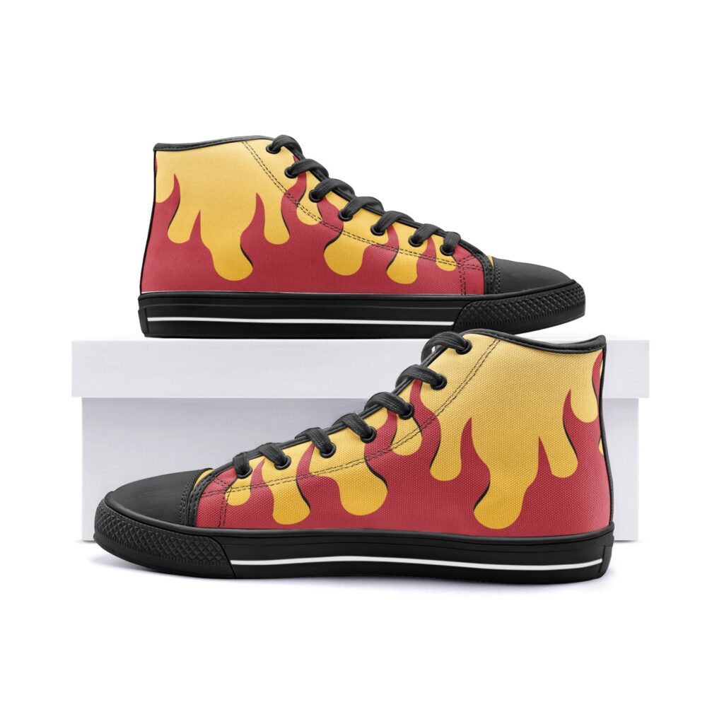 kyojuro demon slayer classic high top canvas shoes 5 - Demon Slayer Shoes