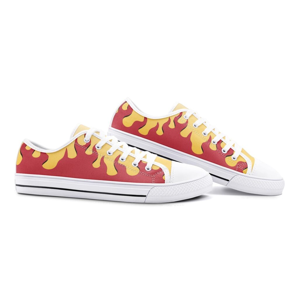 kyojuro demon slayer classic low top canvas shoes 3 - Demon Slayer Shoes