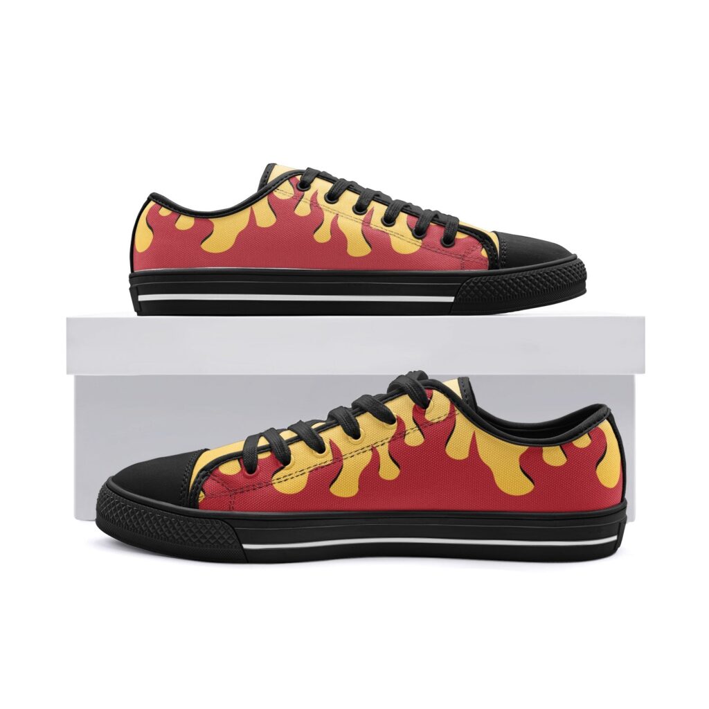 kyojuro demon slayer classic low top canvas shoes 6 - Demon Slayer Shoes