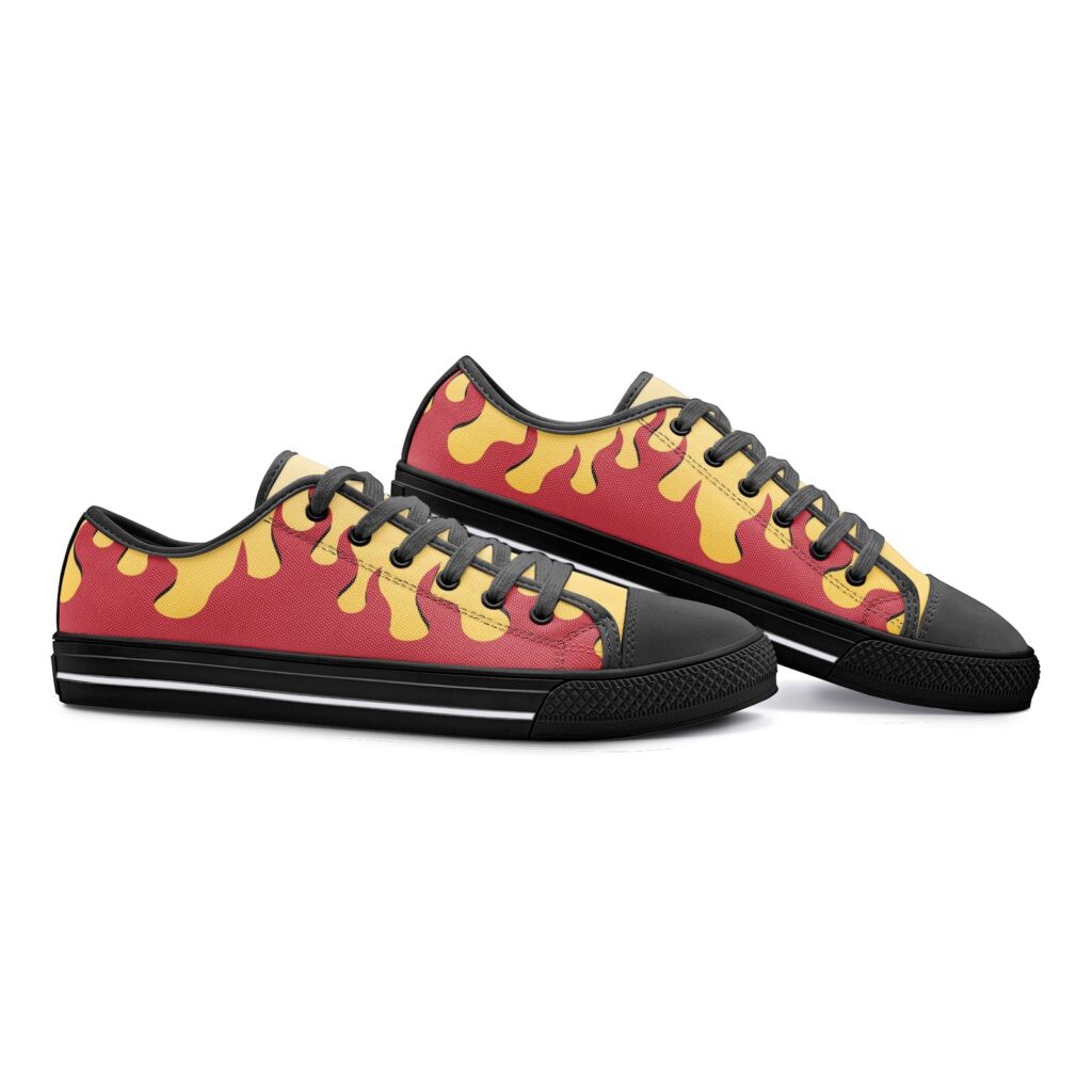 kyojuro demon slayer classic low top canvas shoes 7 - Demon Slayer Shoes