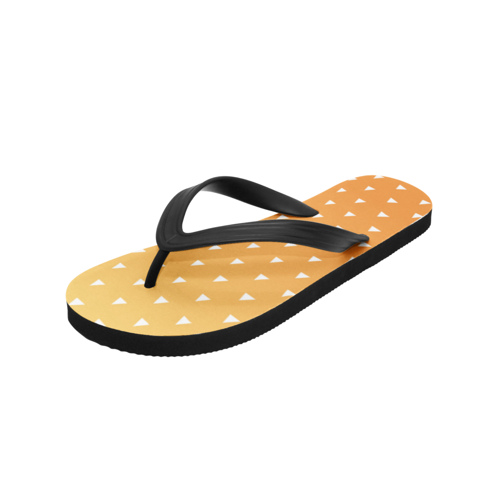 zenitsu agatsuma demon slayer custom flip flops - Demon Slayer Shoes